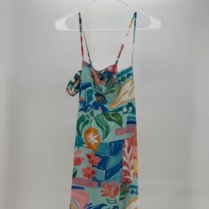 Paper Heart Maxi Sleeveless Tie Back Floral Mystical Flowy Maxi Dress NWT
